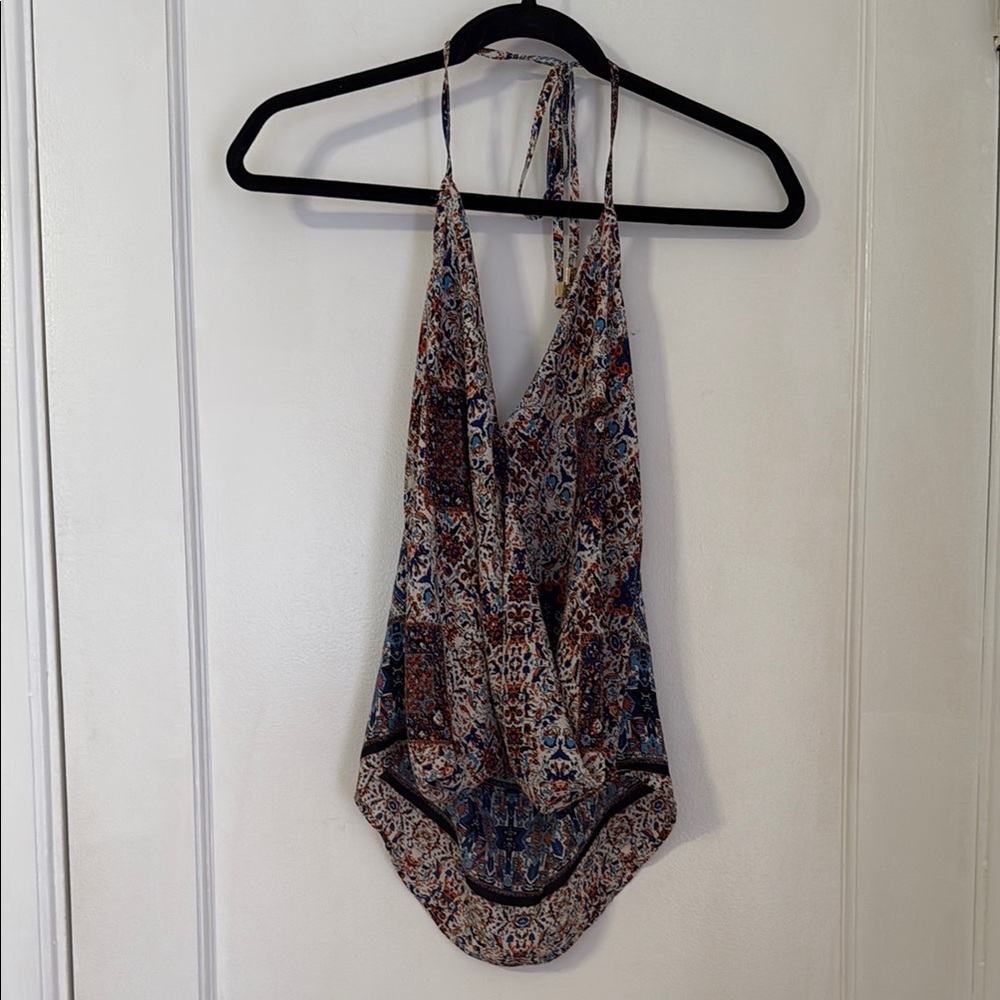 Veronica M Multicolor Halter Top, Medium